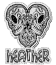 heather glitter skulls