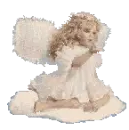 Angel blowing kisses.