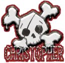 christopher glitter skull