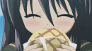 Shana wa meron pan no taberu...... hehe shana eating melon bread