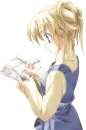 girl writing down on note pad.