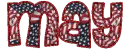 May   -Memorial Day Flags-