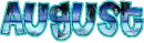 August  -blue water-