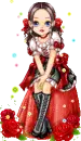 Doll with Red Roses
