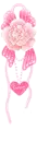 Pink rose with Heart