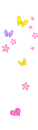 butterfly with flower and hearts