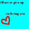 i'll never give up