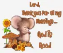 thanks for the blessings