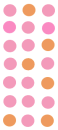 pink and orange polka dots background