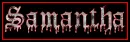 gothic text samantha