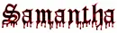 gothic text samantha