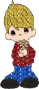 boy with flower