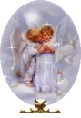 Angels kissing in globe