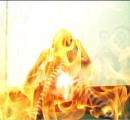 Girl in fire