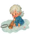 Baby angel in cloud