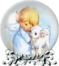 angel with lamb globe