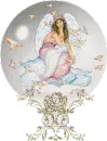 angel with doves globe