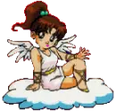 angel girl on cloud