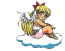 angel sailor moon on cloud