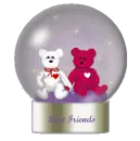 best friends teddy bear globe