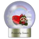 Heart in a rainbow globe