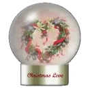 christmas heart globe