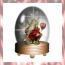 angel on rose globe
