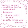 never regret