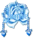Jamie- Blue Sparkly Rose