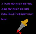 Friends don't carry knives