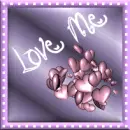 purple frame with hearts