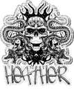 heather glitter skull
