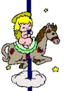 Baby angel in horse