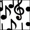 notes black and white
