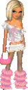 white and pink doll