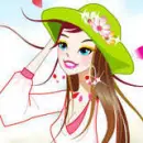 green hat girl