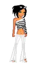 black and white doll