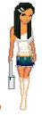 white and orange doll