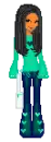 green doll
