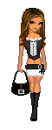 white and black doll