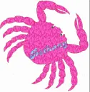 Bethany Pink Crab with Hearts