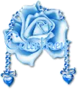 Courney-Blue Sparkly Rose