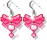 pink earrings