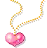 pink heart necklace