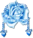 Barbara-Blue Sparkly Rose