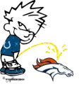Indianapolis Colts peeing on Denver Broncos