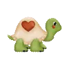 turtle with heart on shell