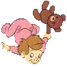Baby flying