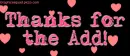 Thanks for the add