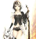 anime girl with cat